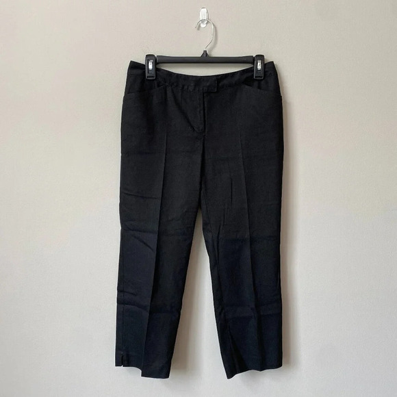 J. Jill Womens Size 6P Genuine Fit Below Waist Linen Cropped Trouser Dress Pants - Picture 1 of 16